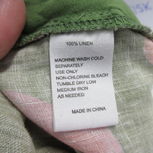 Trovata Birds of Paradise Willa Pants Women's Linen Pull On Floral Green XS 190 - Picture 4 of 14